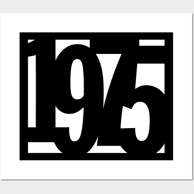 1975 Funky Overlapping Reverse Numbers for Dark Backgrounds Wall Art by MotiviTees